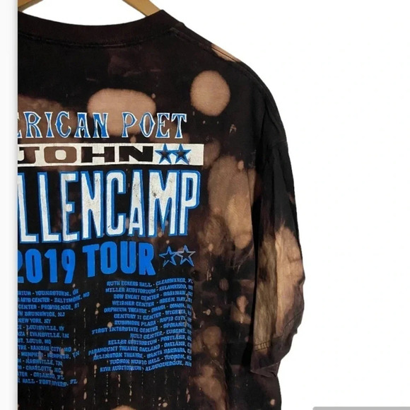 John Mellencamp Concert T Shirt Adult XL Acid Washed‎ 2019 American Poet Tour - Picture 7 of 10
